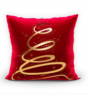 poszewka_czerwona_Christmas_tree_nadruk_zloty_choinka_(ZM).png